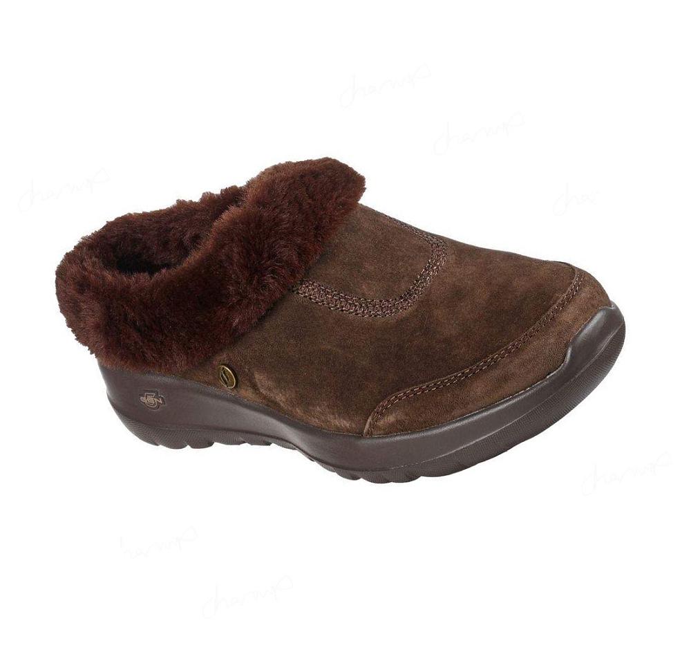 Pantuflas Skechers On-the-GO Joy - Lounge Mujer Chocolate | 6028B_AR