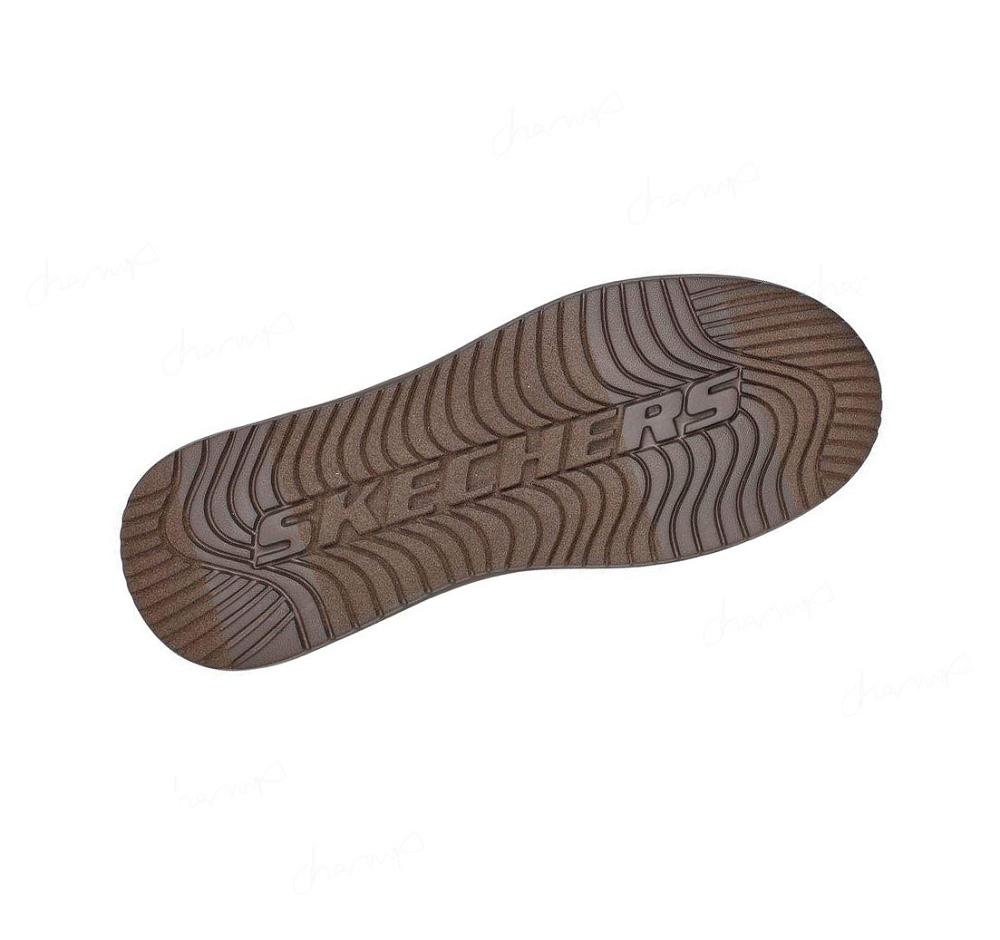 Pantuflas Skechers Proven - Laggy Hombre Chocolate | T6838_AR