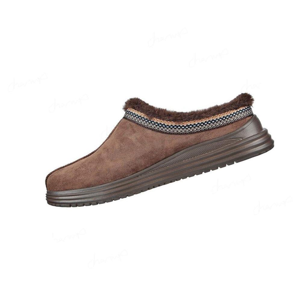 Pantuflas Skechers Proven - Laggy Hombre Chocolate | T6838_AR