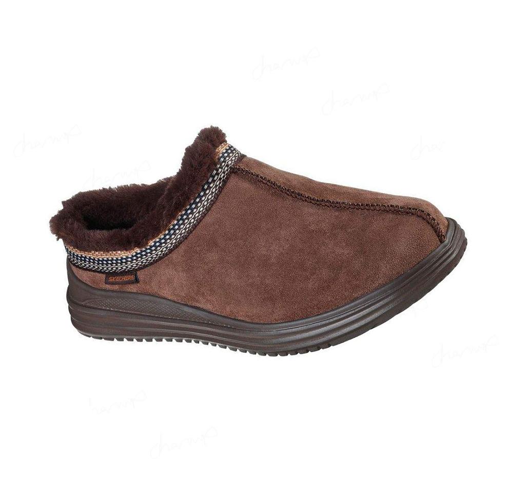 Pantuflas Skechers Proven - Laggy Hombre Chocolate | T6838_AR