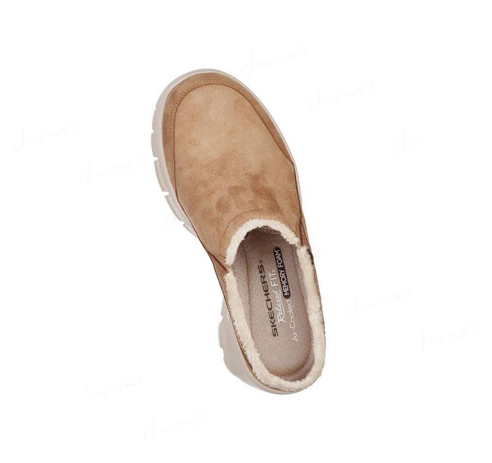 Pantuflas Skechers Relaxed Fit: Easy Going - Latte Mujer Marrones | 6055D_AR