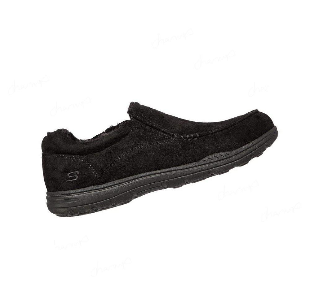 Pantuflas Skechers Relaxed Fit: Expected X - Larmen Hombre Negras | 8008A_AR