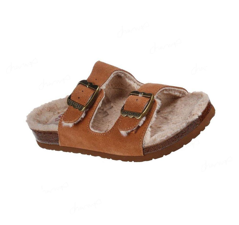 Pantuflas Skechers Relaxed Fit: Granola - Furry Season Mujer Marrones | 6601D_AR