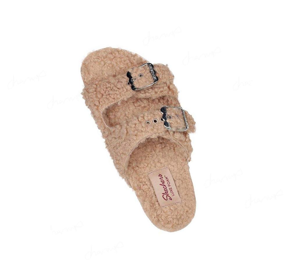 Pantuflas Skechers Relaxed Fit: Granola - Furry Chic Mujer Marrones | 6603Q_AR