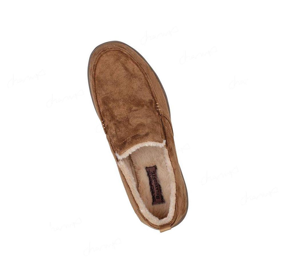 Pantuflas Skechers Relaxed Fit: Harper - Purcell Hombre Marrones | T858L_AR