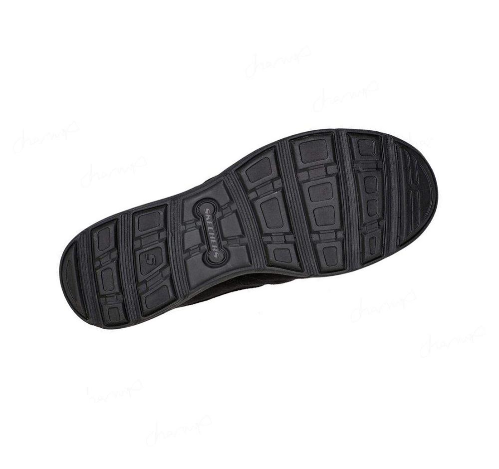 Pantuflas Skechers Relaxed Fit: Harper - Purcell Hombre Negras | T8830_AR