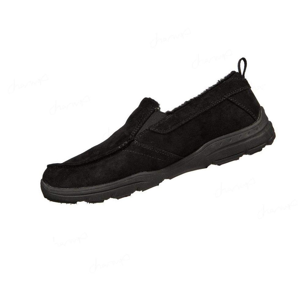 Pantuflas Skechers Relaxed Fit: Harper - Purcell Hombre Negras | T8830_AR