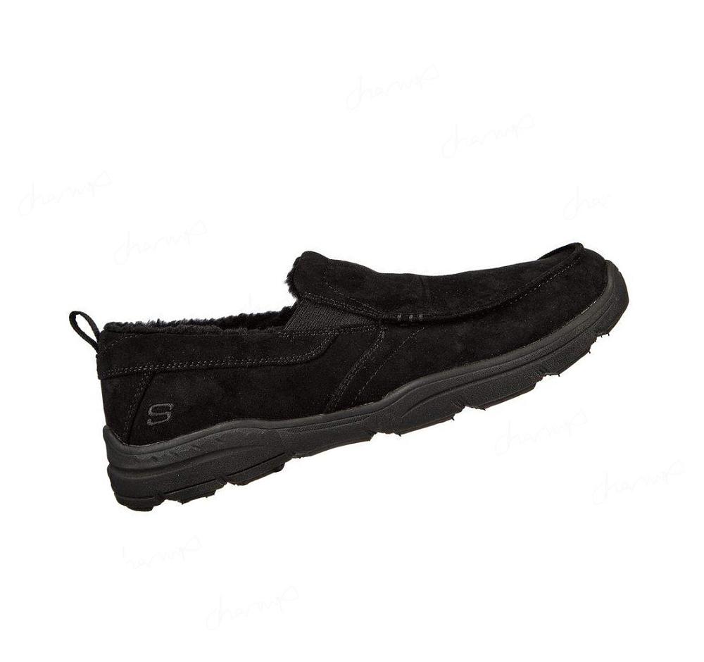 Pantuflas Skechers Relaxed Fit: Harper - Purcell Hombre Negras | T8830_AR