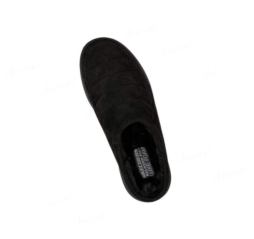 Pantuflas Skechers Relaxed Fit: Murette - Garvanza Hombre Negras | 8058A_AR