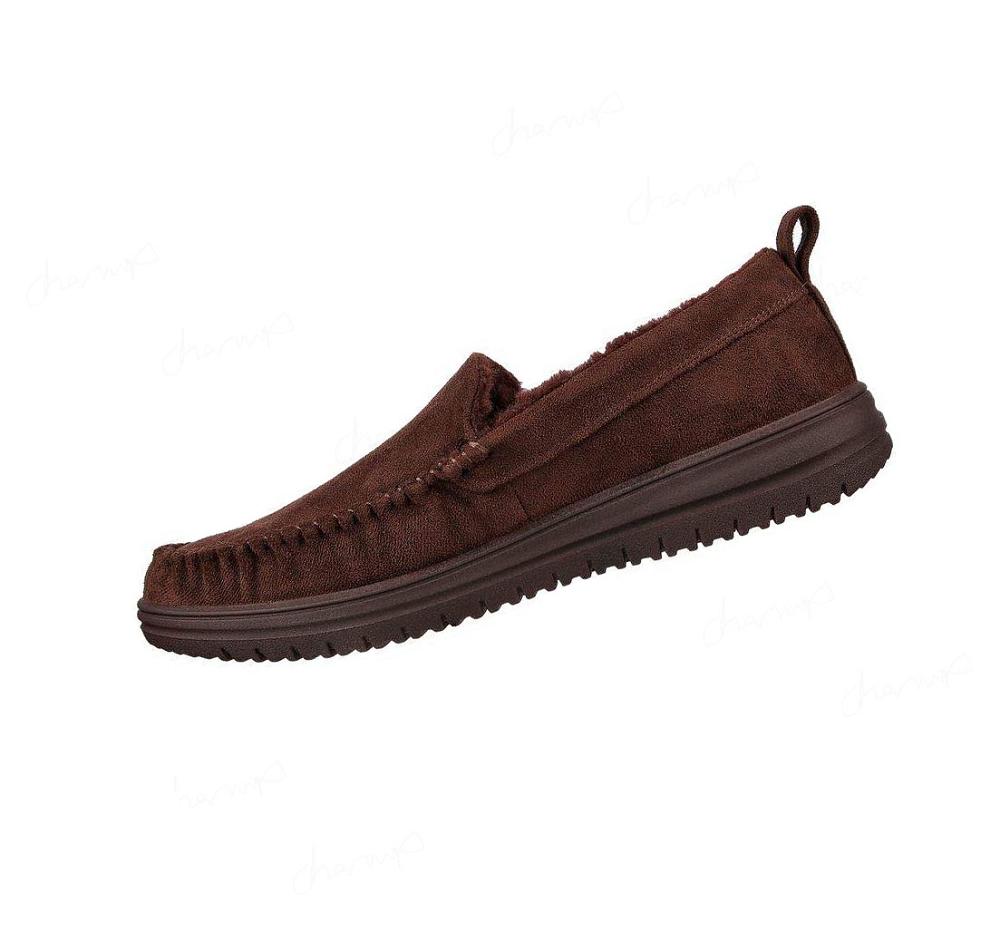 Pantuflas Skechers Relaxed Fit: Murette - Ghetti Hombre Chocolate | I0190_AR