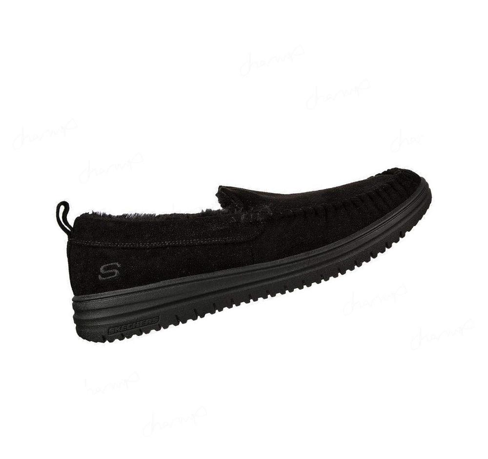 Pantuflas Skechers Relaxed Fit: Murette - Ghetti Hombre Negras | I022L_AR