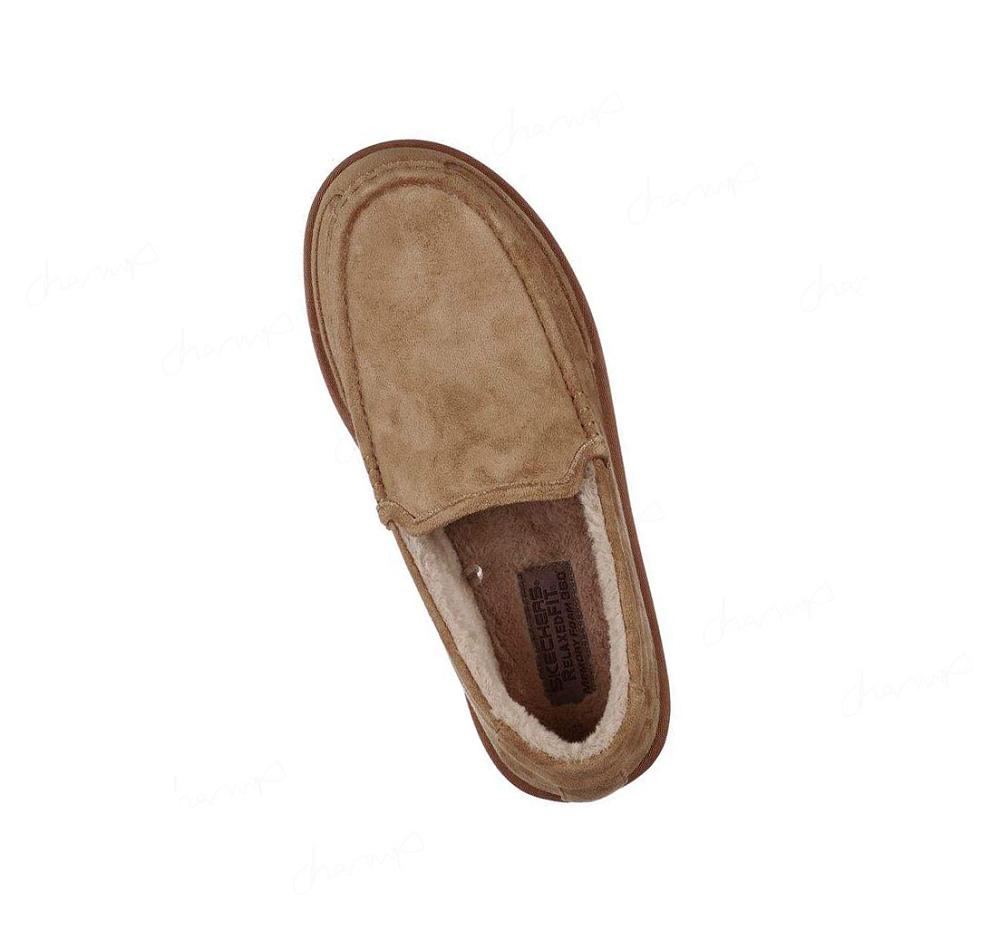 Pantuflas Skechers Relaxed Fit: Renten - Oten Hombre Marrones | T808L_AR