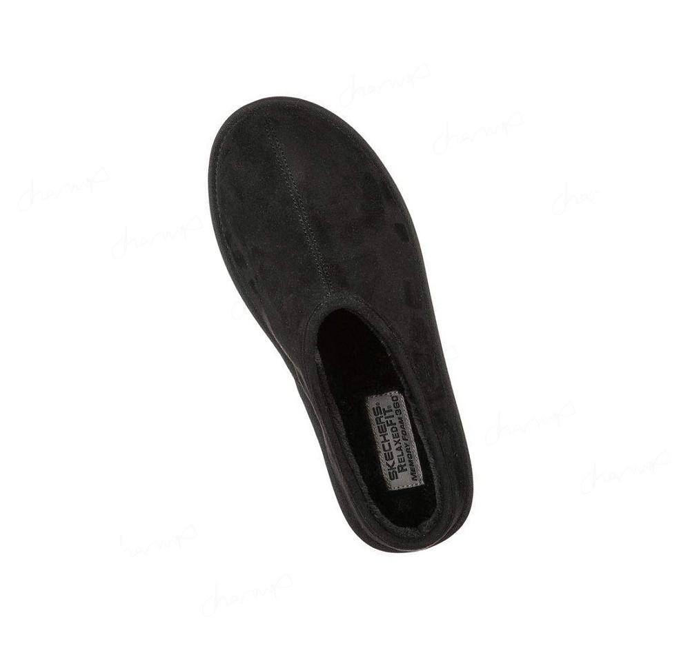 Pantuflas Skechers Relaxed Fit: Renten - Lemato Hombre Negras | TT83X_AR