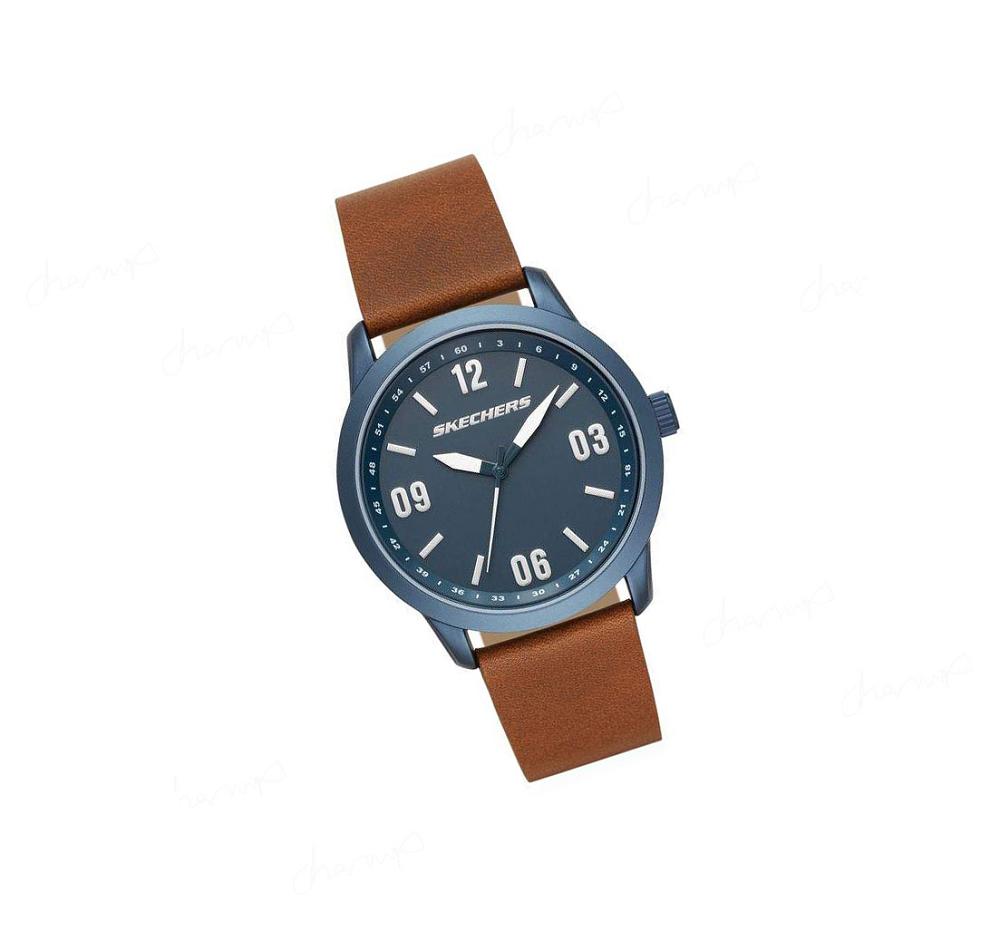 Relojes Skechers Bracer Hombre Marrones Azules | A312A_AR