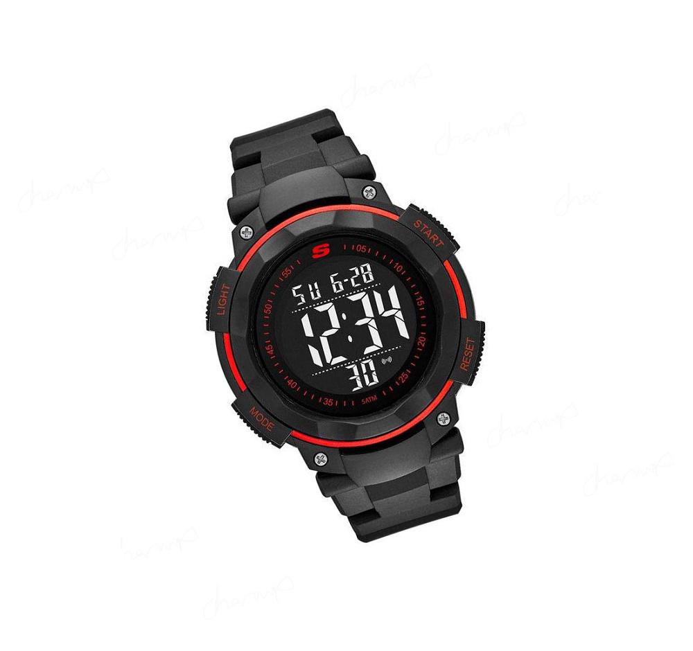 Relojes Skechers Ruhland Hombre Negras Rojas | A3253_AR