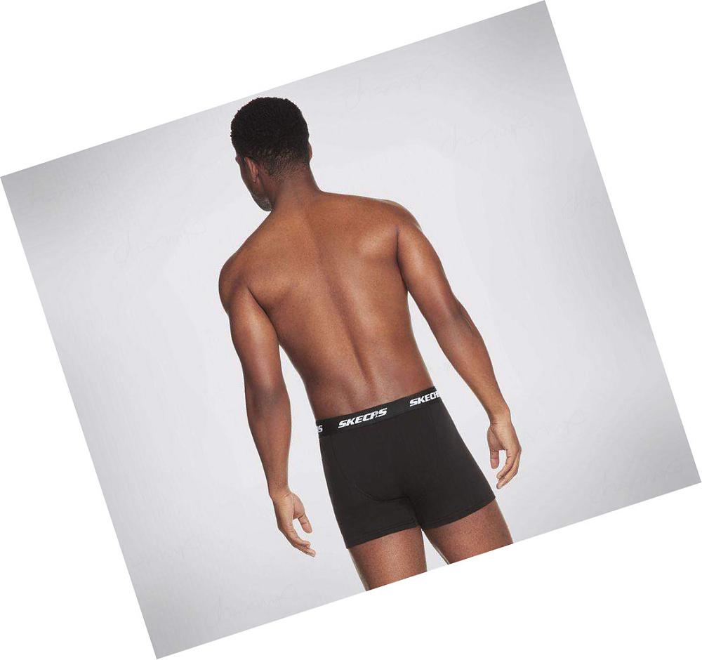 Ropa Interior Skechers Jersey Boxer Briefs - 3 Pack Hombre Negras | 35890_AR