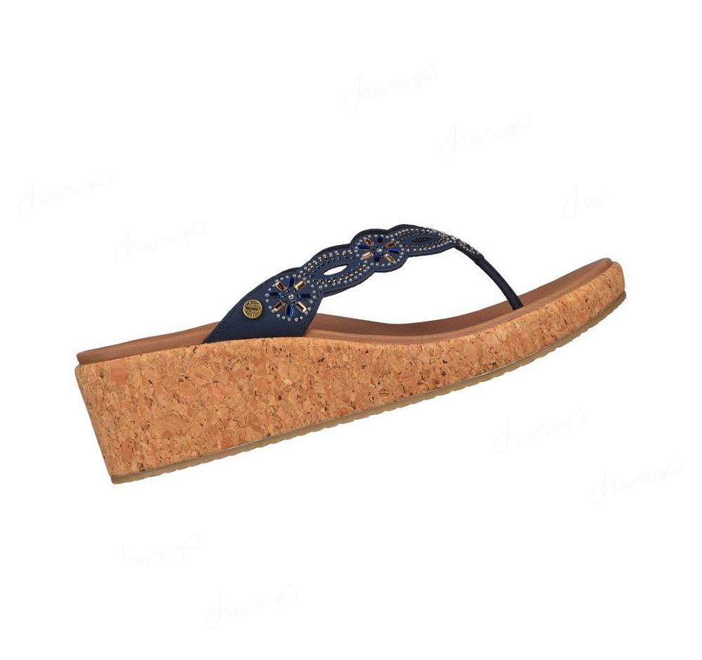 Sandalias Skechers Arch Fit Beverlee - Bridgette Mujer Azul Marino | 50A2A_AR