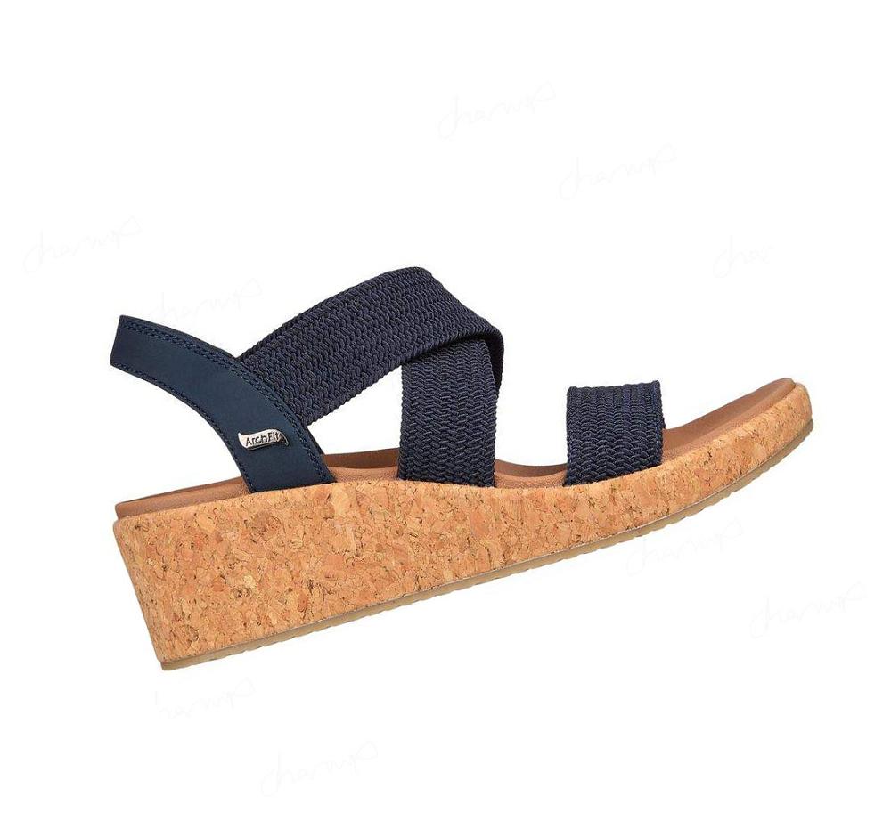 Sandalias Skechers Arch Fit Beverlee - Love Stays Mujer Azul Marino | 501TQ_AR