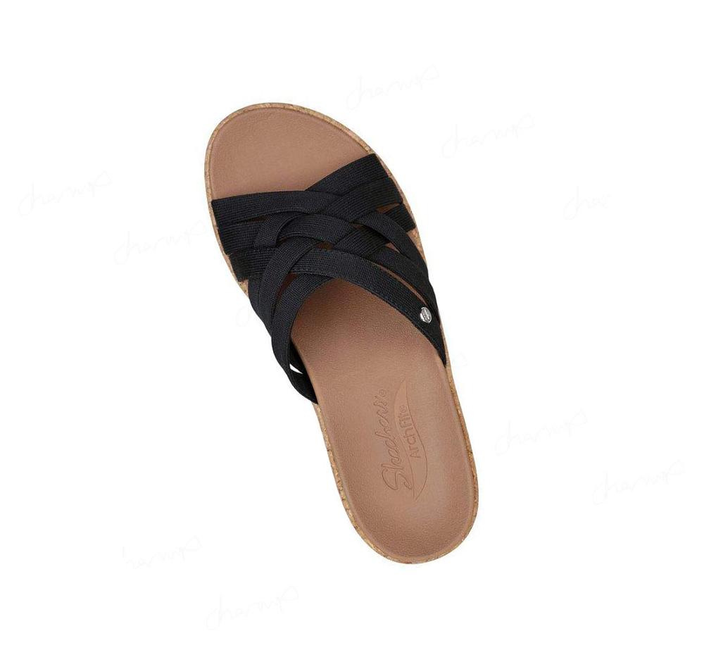 Sandalias Skechers Arch Fit Beverlee Mujer Negras | 50T8L_AR