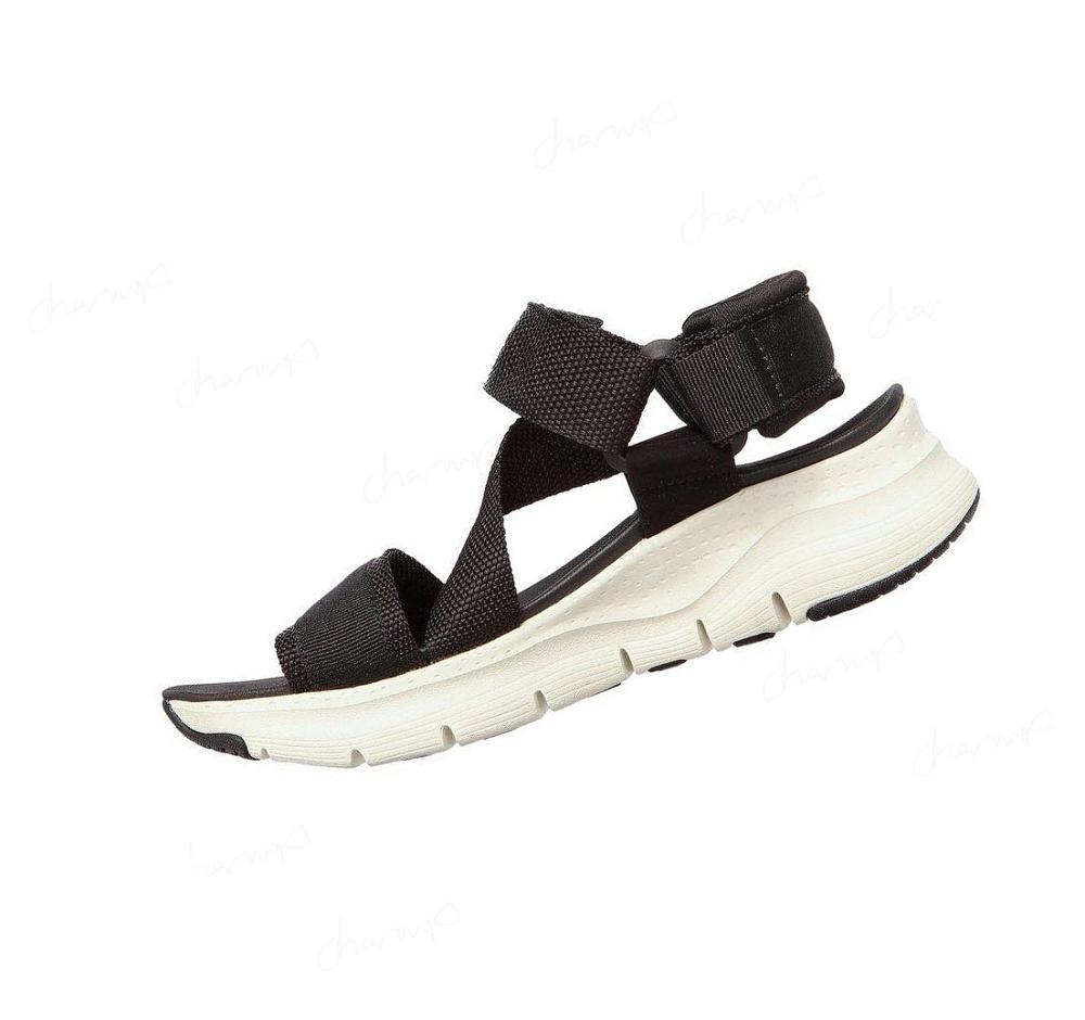 Sandalias Skechers Arch Fit - Casuales Retro Mujer Negras | 5230W_AR