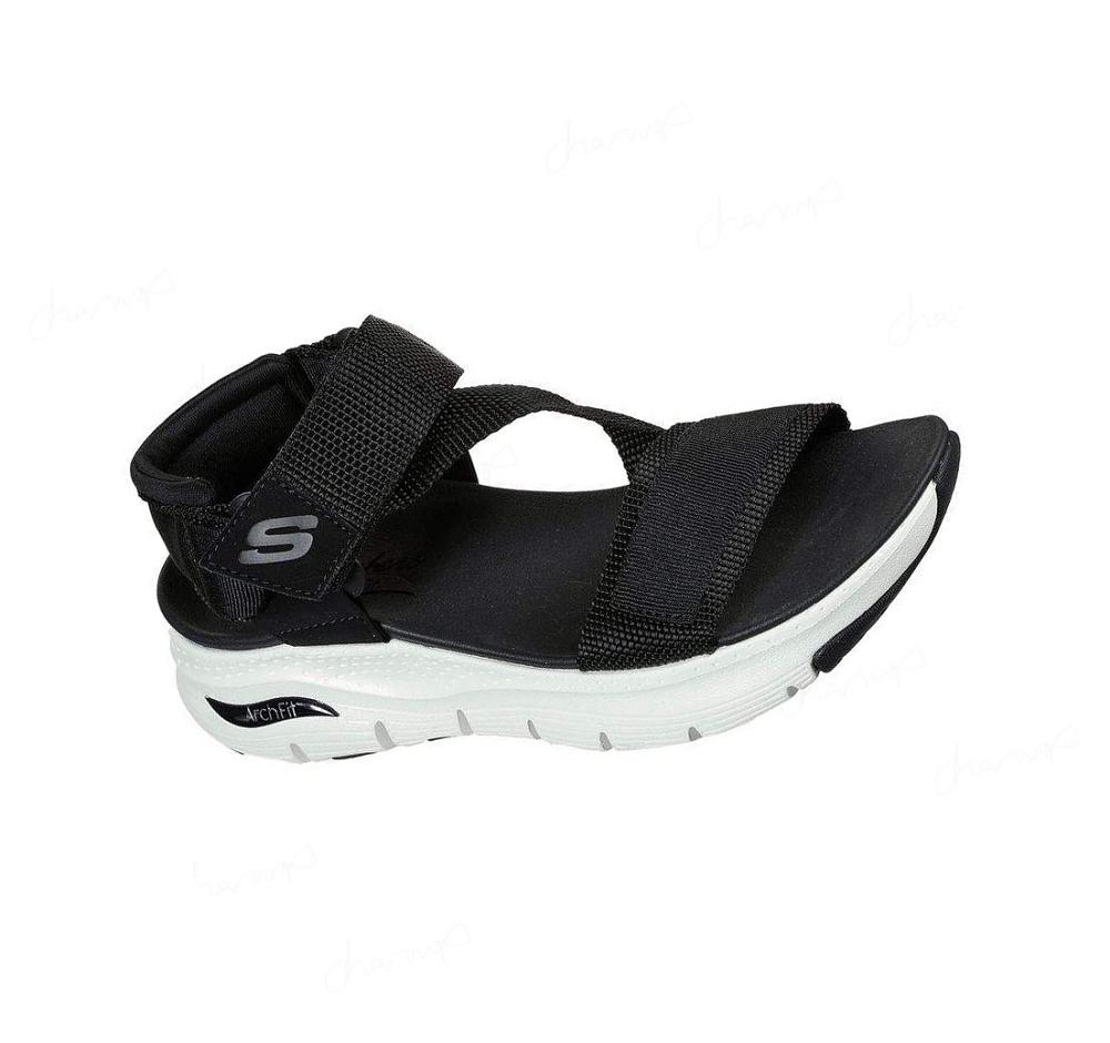 Sandalias Skechers Arch Fit - Casuales Retro Mujer Negras | 5230W_AR