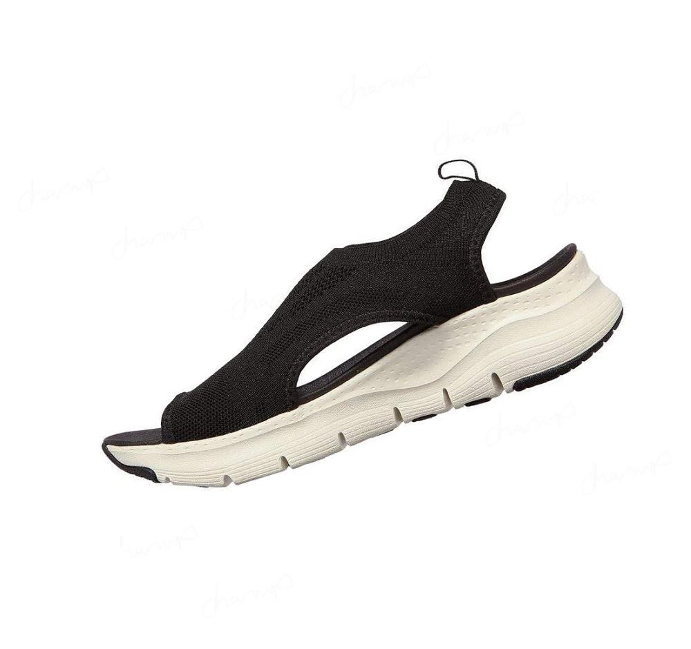 Sandalias Skechers Arch Fit - City Catch Mujer Negras | 5A05D_AR