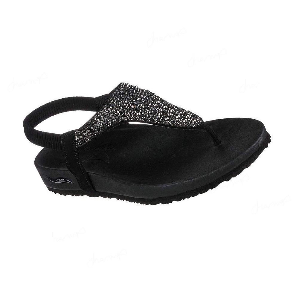 Sandalias Skechers Arch Fit Meditation - Rock On Mujer Negras | 5592K_AR