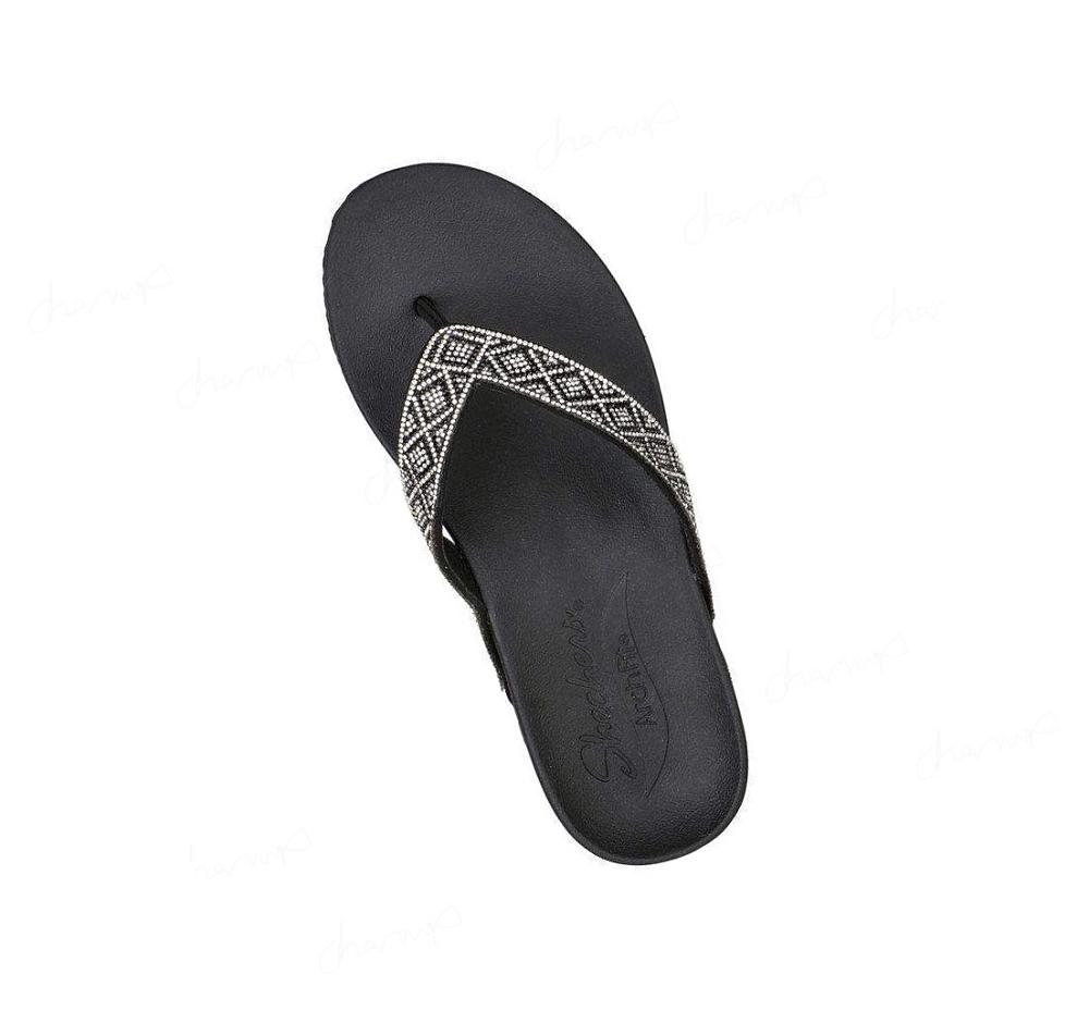 Sandalias Skechers Arch Fit Meditation - Stella Mujer Negras | 5605B_AR