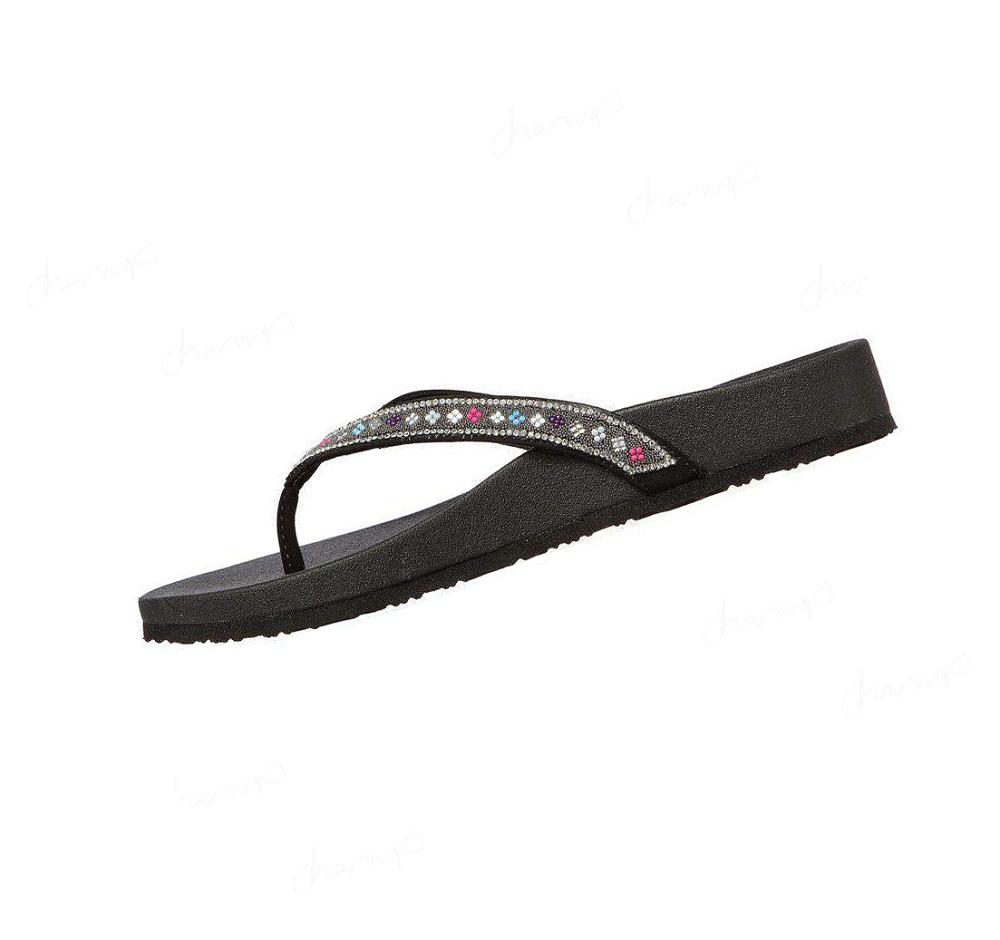 Sandalias Skechers Arch Fit Meditation - Day Shimmer Mujer Negras Multicolor | 56280_AR