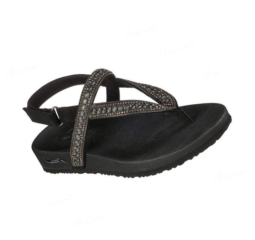 Sandalias Skechers Arch Fit Meditation Mujer Negras | 56013_AR