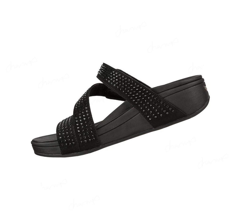 Sandalias Skechers Arch Fit Retrogrades - Glittery Mujer Negras | A626A_AR