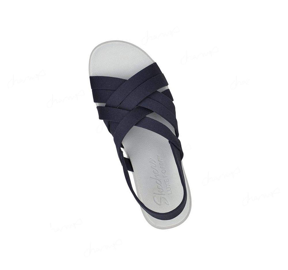 Sandalias Skechers Arya - True Calling Mujer Azul Marino | A9A2K_AR