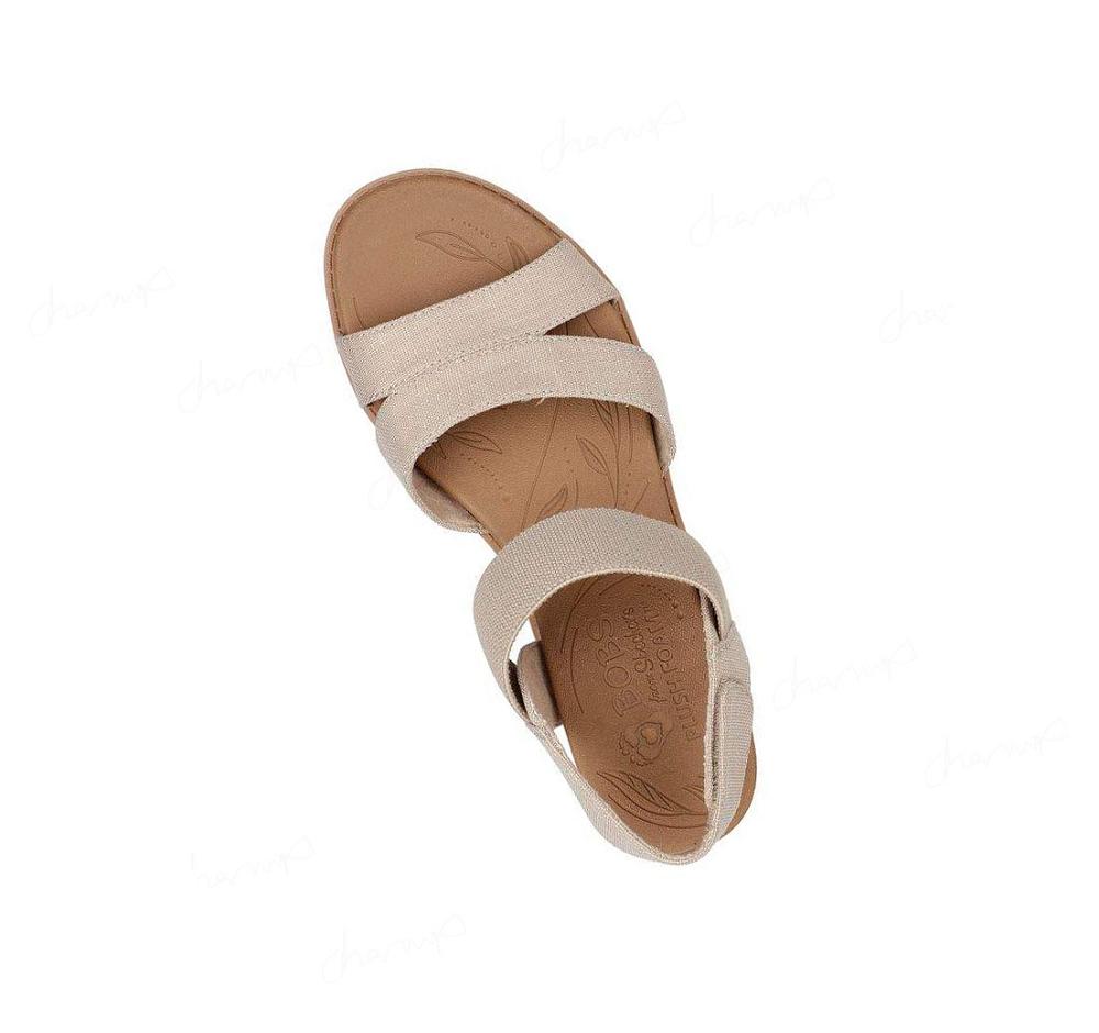 Sandalias Skechers BOBS Beach Kiss - Bottle Notes Mujer Beige | 5151P_AR