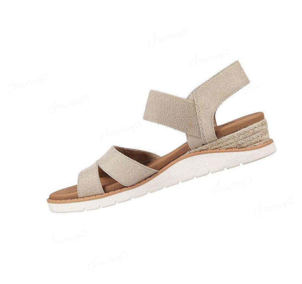 Sandalias Skechers BOBS Beach Kiss - Bottle Notes Mujer Beige | 5151P_AR