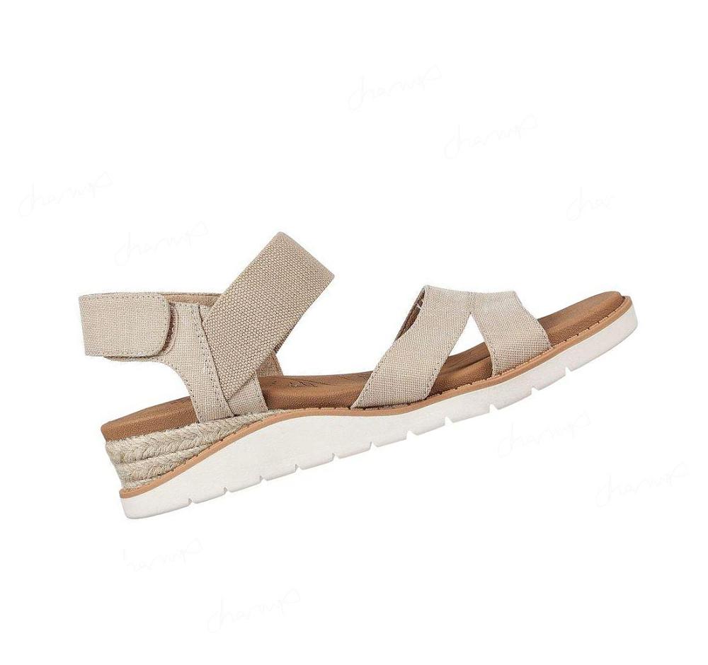 Sandalias Skechers BOBS Beach Kiss - Bottle Notes Mujer Beige | 5151P_AR