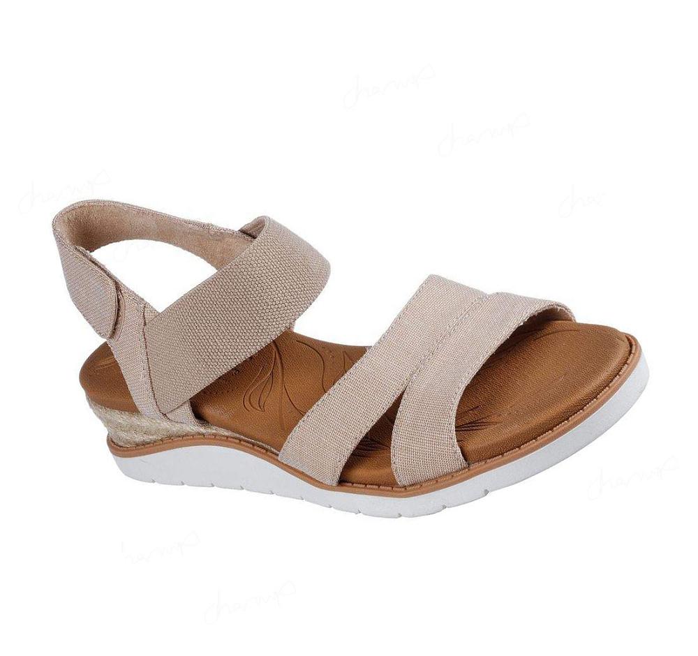 Sandalias Skechers BOBS Beach Kiss - Bottle Notes Mujer Beige | 5151P_AR