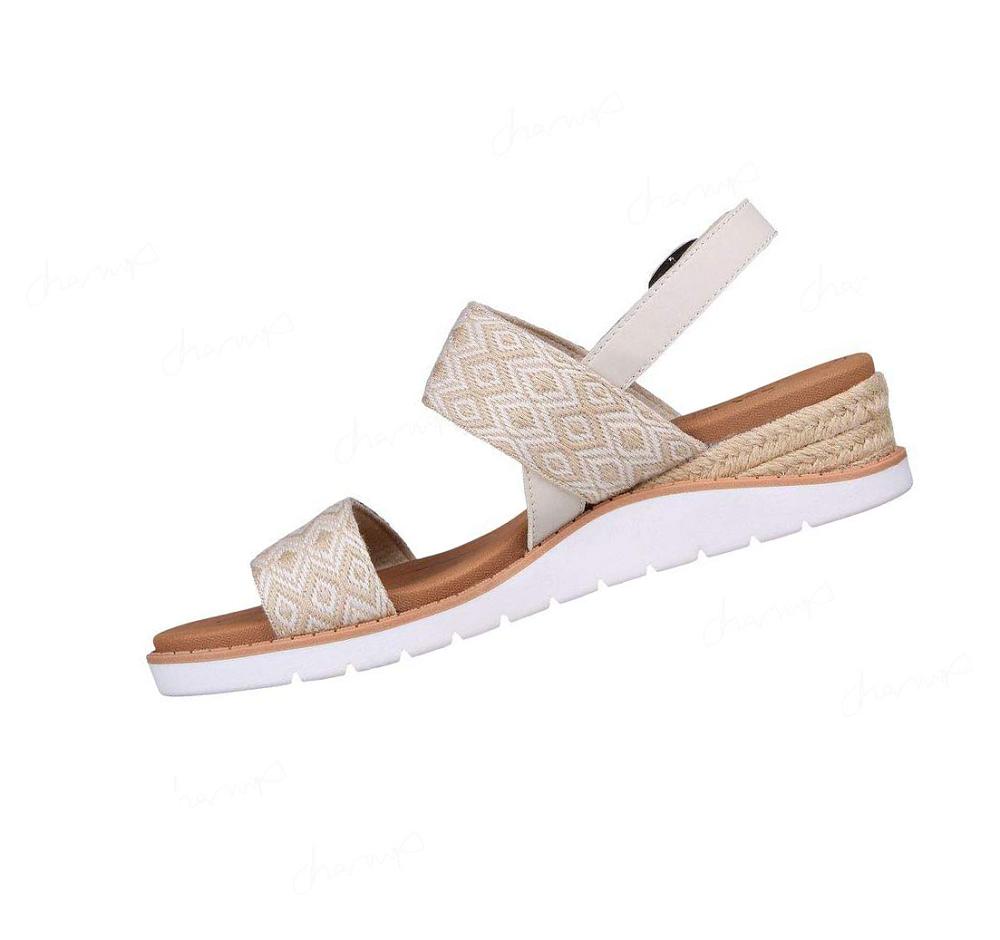 Sandalias Skechers BOBS Beach Kiss - Ocean Rush Mujer Beige | 5130L_AR