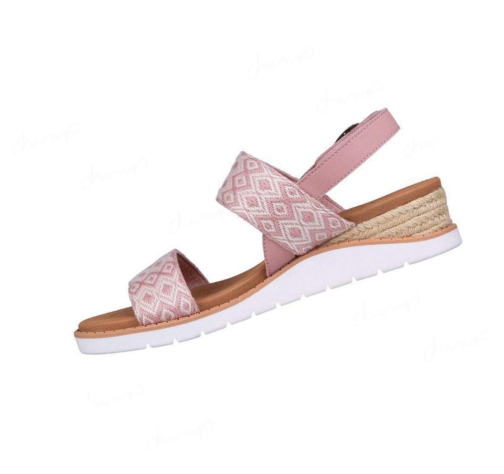 Sandalias Skechers BOBS Beach Kiss - Ocean Rush Mujer Rosas | 51A2R_AR