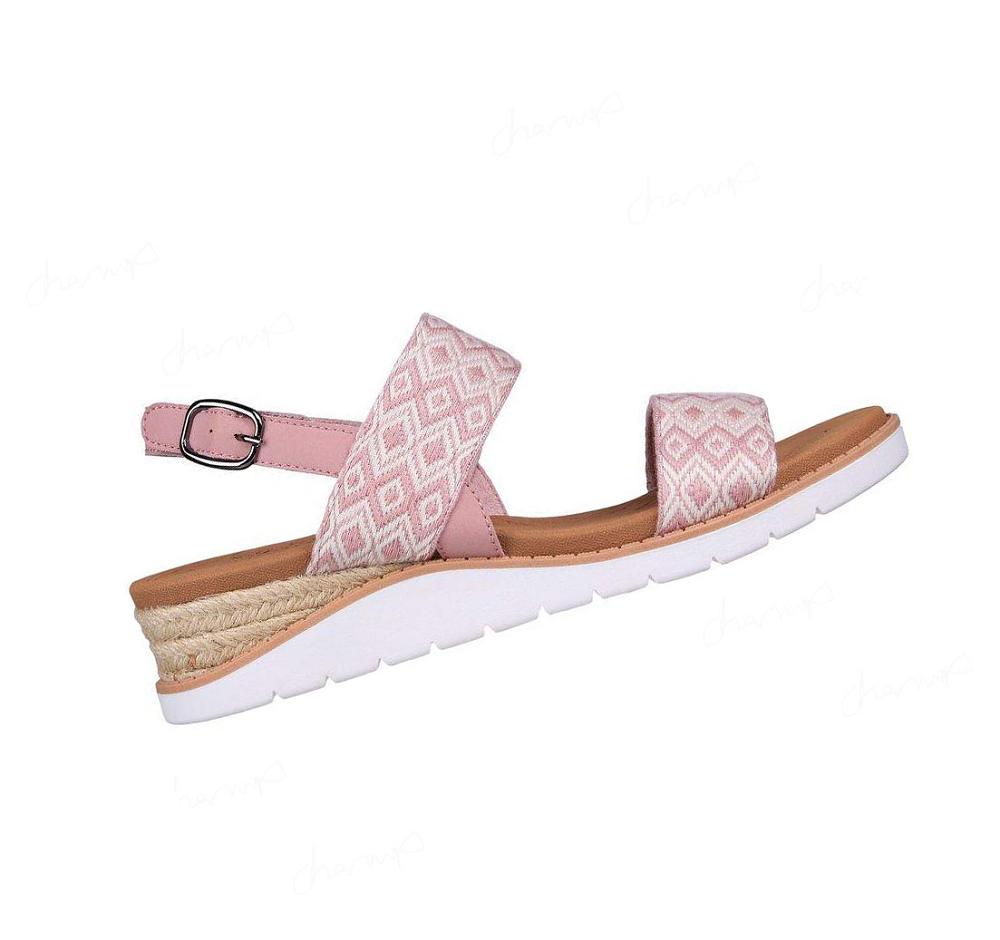 Sandalias Skechers BOBS Beach Kiss - Ocean Rush Mujer Rosas | 51A2R_AR