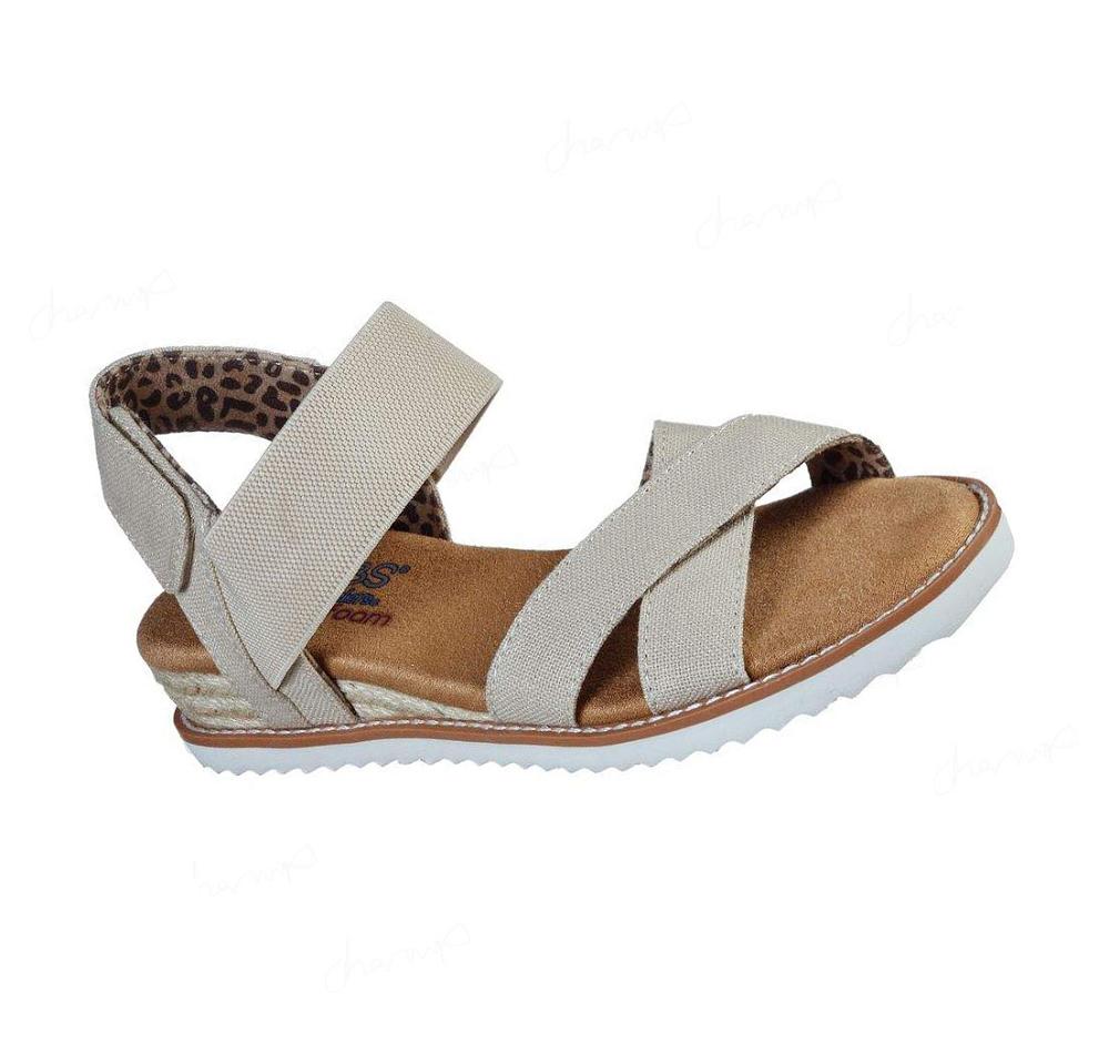 Sandalias Skechers BOBS Desert Kiss - Secret Picnic Mujer Beige | 521TD_AR