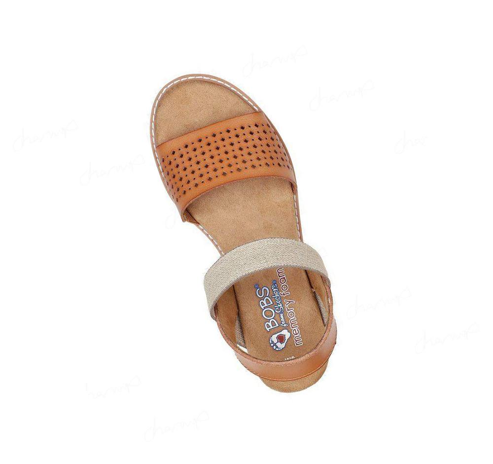 Sandalias Skechers BOBS Desert Kiss - Triple Scoop Mujer Marrones | 51T6K_AR