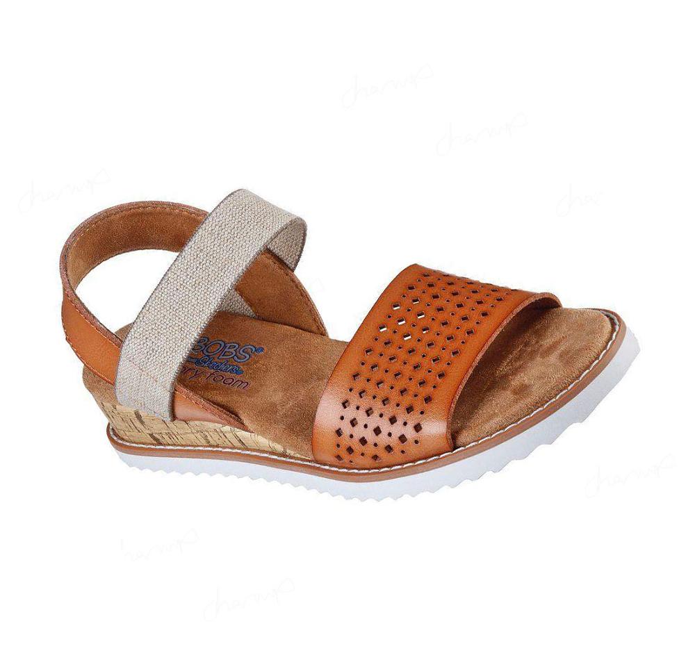 Sandalias Skechers BOBS Desert Kiss - Triple Scoop Mujer Marrones | 51T6K_AR