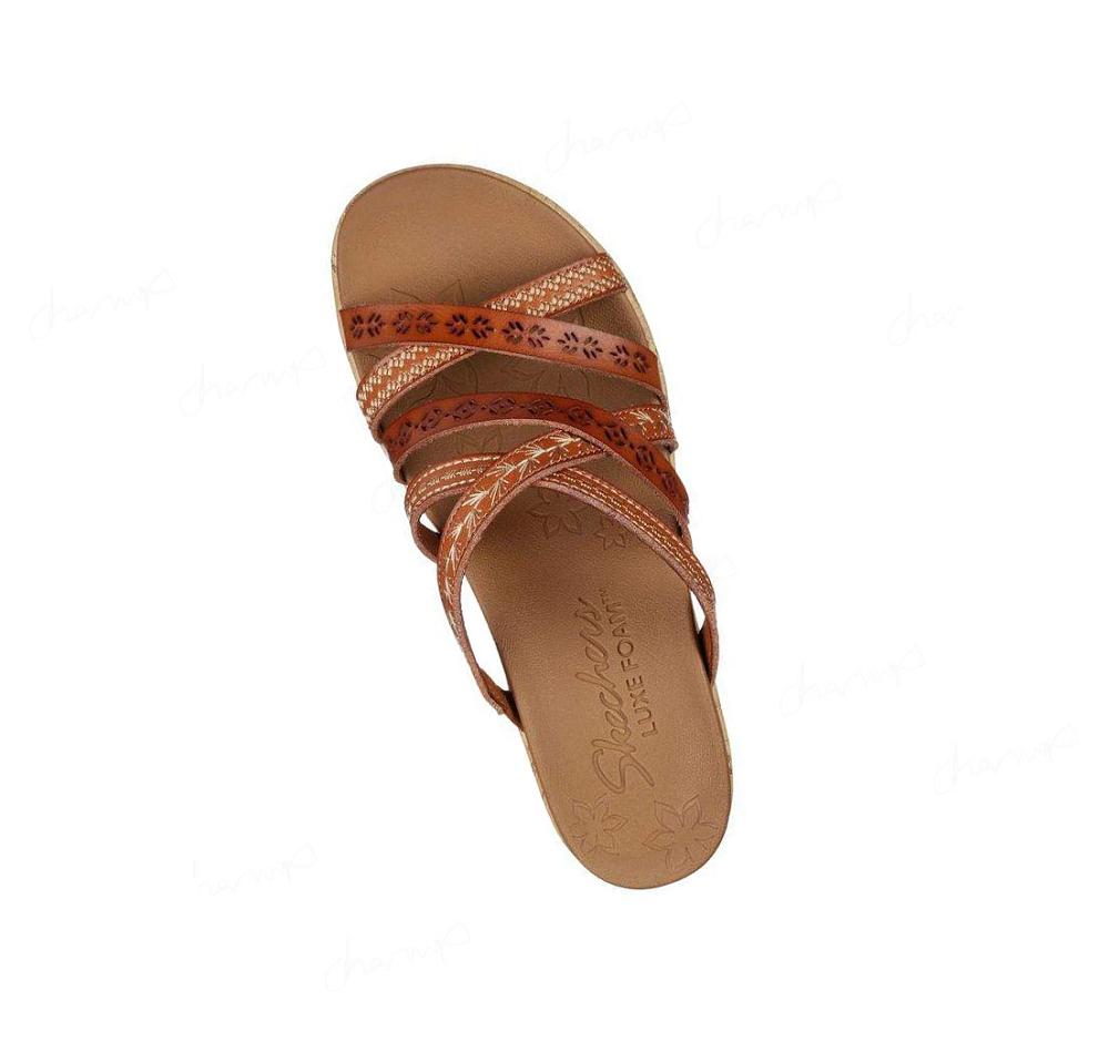 Sandalias Skechers Beverlee - Tiger Posse Mujer Marrones | 50553_AR