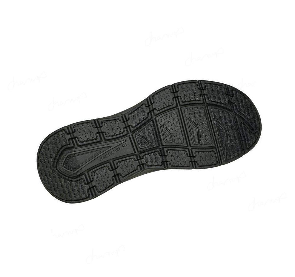 Sandalias Skechers D'Lux Walker Hombre Negras | 6533A_AR