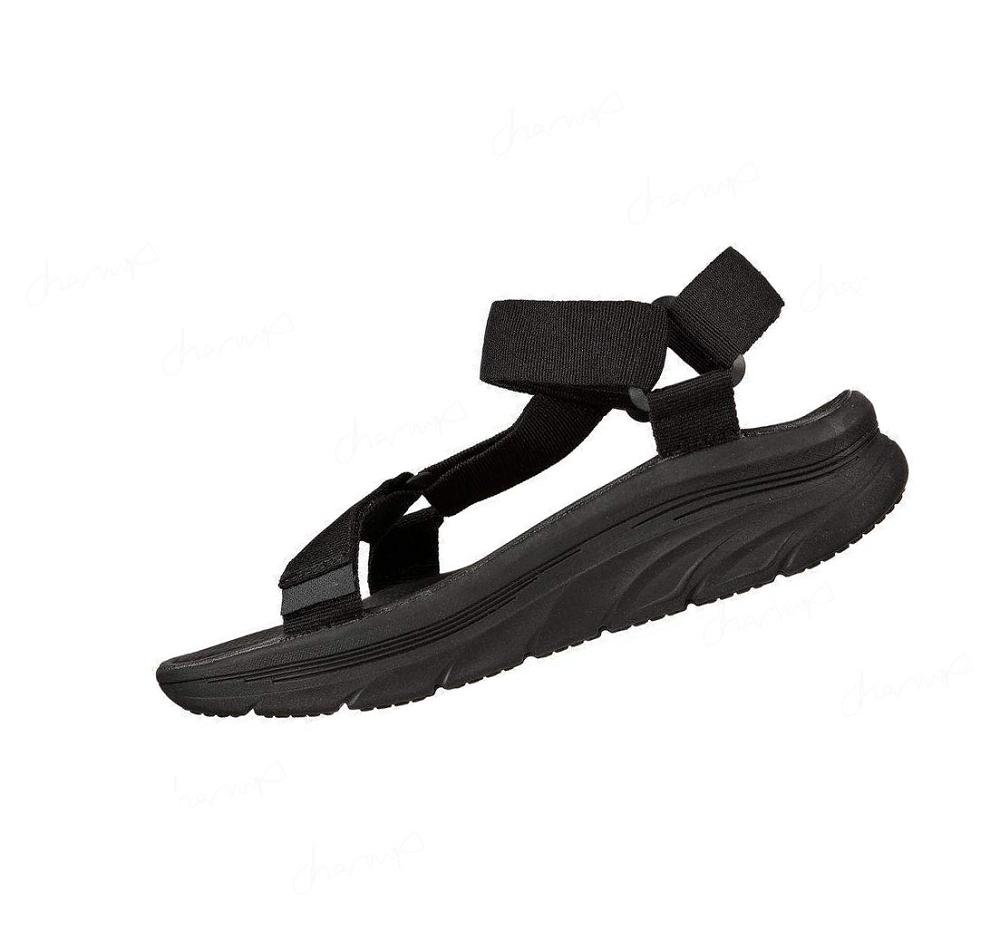 Sandalias Skechers D'Lux Walker Hombre Negras | 6533A_AR