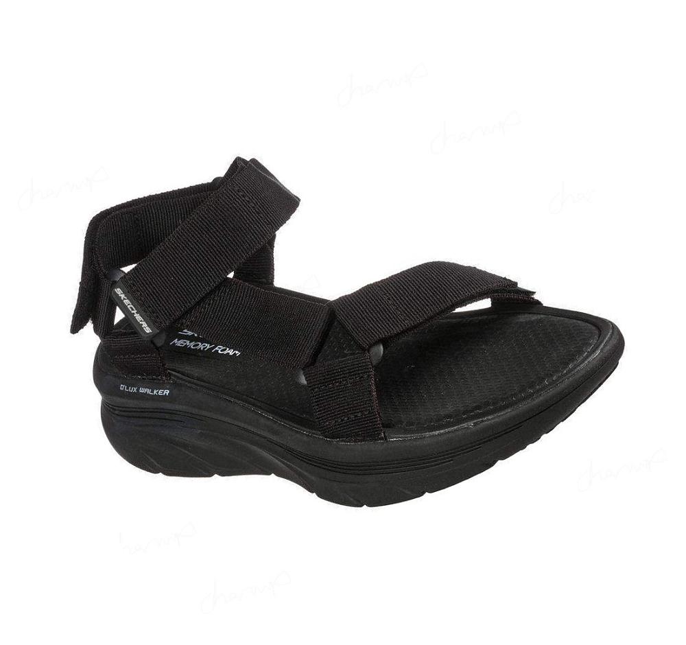 Sandalias Skechers D\'Lux Walker Hombre Negras | 6533A_AR