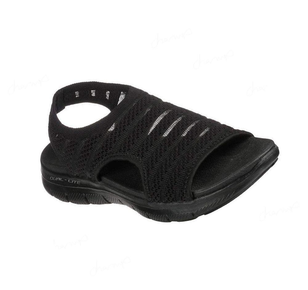 Sandalias Skechers Flex Appeal 2.5 - Boldest Mujer Negras | A66T8_AR