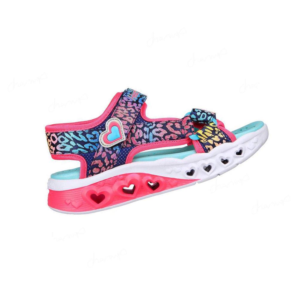 Sandalias Skechers Flutter Heart Niña Azul Marino Multicolor | 5095Q_AR