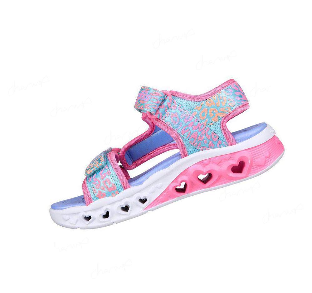 Sandalias Skechers Flutter Heart Niña Turquesa Multicolor | 50T0A_AR