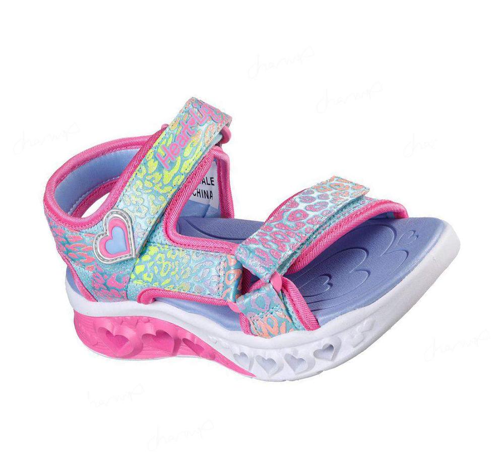 Sandalias Skechers Flutter Heart Niña Turquesa Multicolor | 50T0A_AR